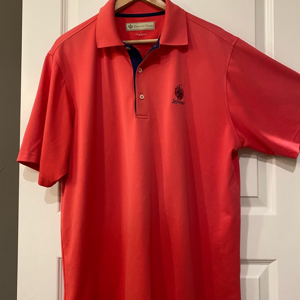 MENS- DONALD ROSS 👕 Short Sleeve Polo with Logo- Size: Large - EXCELLENT cond